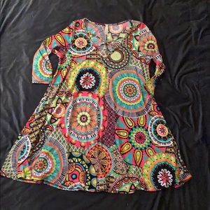 Medallion Print swing dress